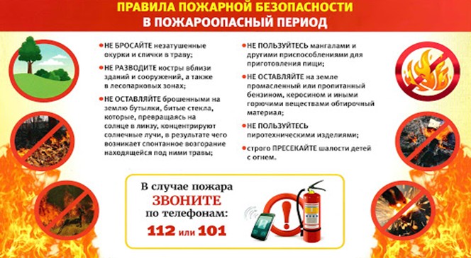 Соблюдайте правила безопасности в пожароопасный период!.